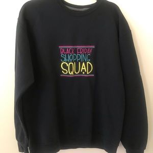 Black Friday Shopping Squad sweatshirt, women’s large